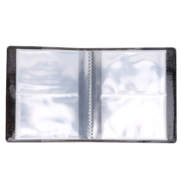 3in 64 Lommer Holdbart Transparent Fotoalbum til Fujifilm Mini 11/8/9/7s/25/70/90 Sort