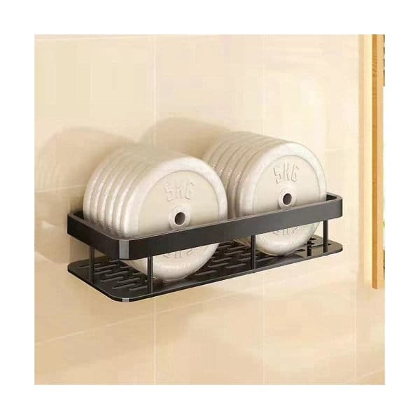 【03】2 pcs Bathroom Shelf No Drilling Wall Mounted Corner Shelf Shower Storage Rack Bracket Toilet Cosmetic Organizer