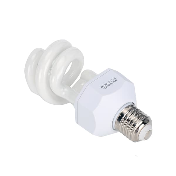 13W 220V Reptil UVB Energisparlampor Sköldpadda Orm Ödla Glödlampa