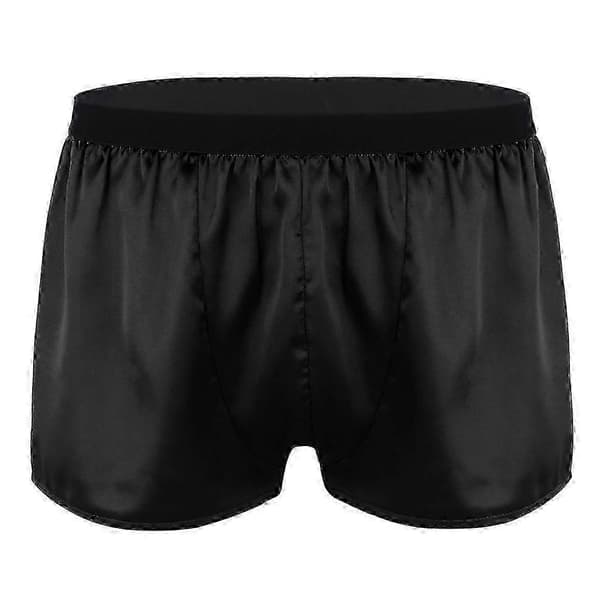 【03】Boxertrosor och kalsonger i siden för män - Basic underkläder shorts SizeCJY black black M