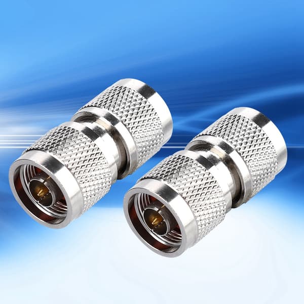 2 stk. N-type stik N-type han til N-type han RF koaksial antenneadapter