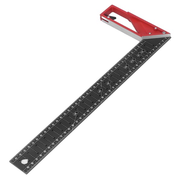 Træbearbejdningsvinkel Multi Vinkel Professionel L Formet Skriverlineal i Aluminiumlegering til Tømrer 40cm / 15.7in