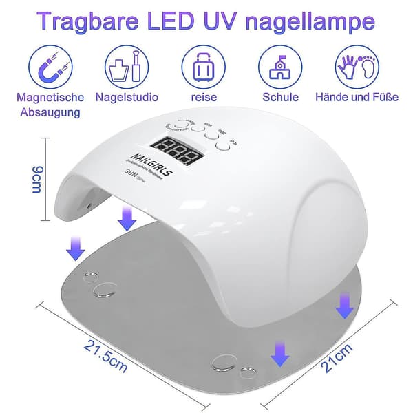 【03】Led Uv Lampe Negle, 150w Neglelampe Lcd Display Neglelak Tørreenhed