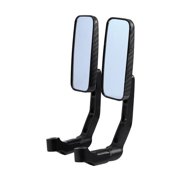 Par Universal Motorcykel Rektangel Backspeglar 8mm 10mm Kolfiber
