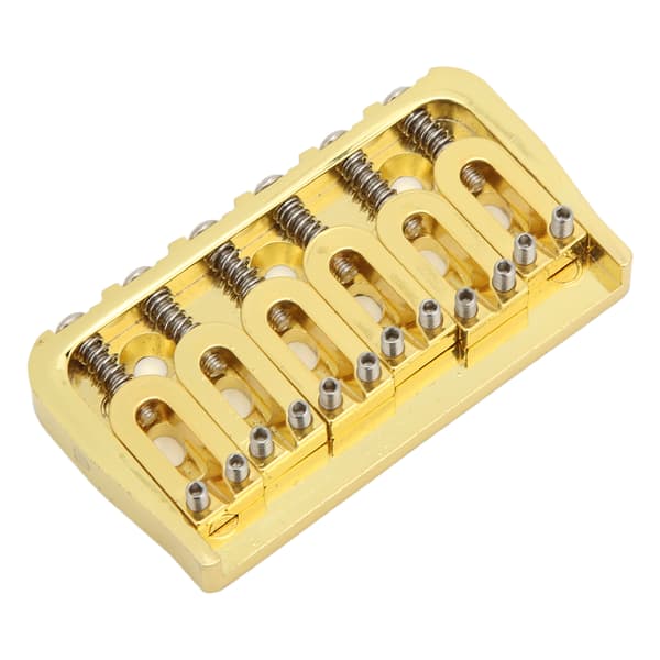 Elektrisk Gitarr Fast Kort Stall Hardtail 6 Strängar Genom Kroppsdesign Icke-Tremolo Gyllene