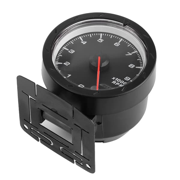 Omdrejningstæller Måler Pointer 0‑9000RPM Hvid/Rød LED Lys 65mm Dia 12V Auto Instrument
