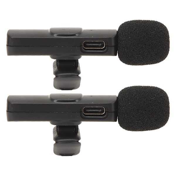 Professionell Trådlös Mygga ABS 2 i 1 Reverb Funktion Mygga Clip On Mikrofon för Smartphone Laptop för IOS