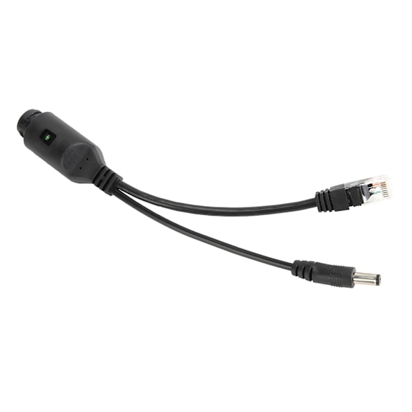 24V Vattentät IP-kamera Power Over Ethernet Adapter POE Kabel Splitter Injektor Svart