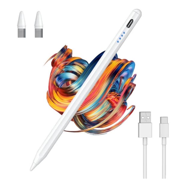 Generisk stylus, hvid stylus til Apple- og Android-enheder, Kapacitiv stylus, styluspen, tablet-stylus