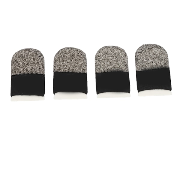 4 STK Gaming Finger Sleeves Skridsikre Svedtætte Mobile Gaming Fingerbeskyttere med Jernæske til Alle Touchscreen-Enheder