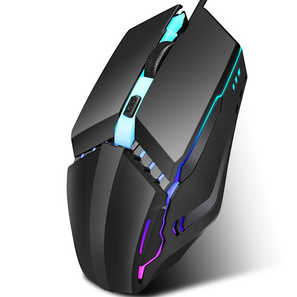 Kablet Mus Farverig Lysende Optisk Gaming Mus 4D Ergonomiske Computerdele