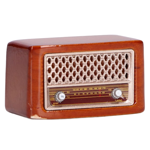 1:12 Dukkehus Radio Miniature Retro Sød Radio Model Dekoration Tilbehør Børn Lader Som Om Legetøj
