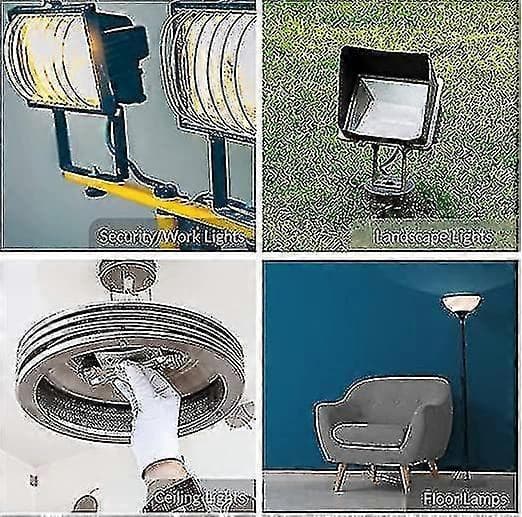 5 stk 500w R7s lineær halogenprojektør J118 500w dobbeltendet sikkerhedslys 118 mm længde