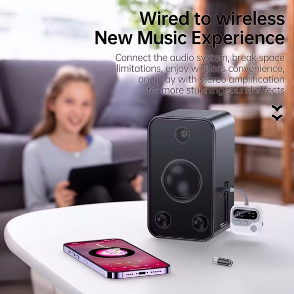 Lydadapter til samtidig transmission og modtagelse, fly Bluetooth-adapter Bluetooth-sender til tv til trådløse hovedtelefoner