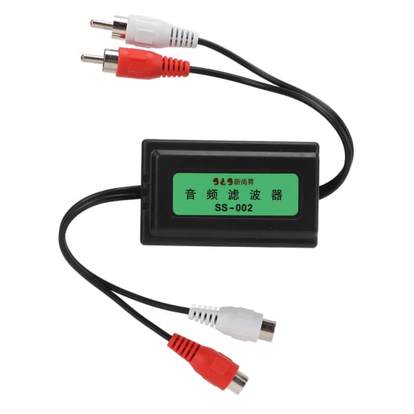 Radio Støjfilter Jordløkkeisolator RCA-stik 3,5 mm/0,1 tommer Bil Stereo Stemmefrekvensfilter til bil