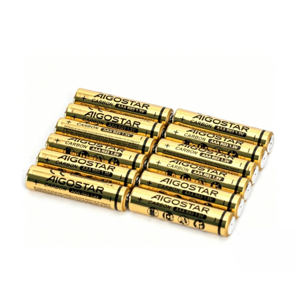 12 st kolbatterier R03 (AAA) 1,5V
