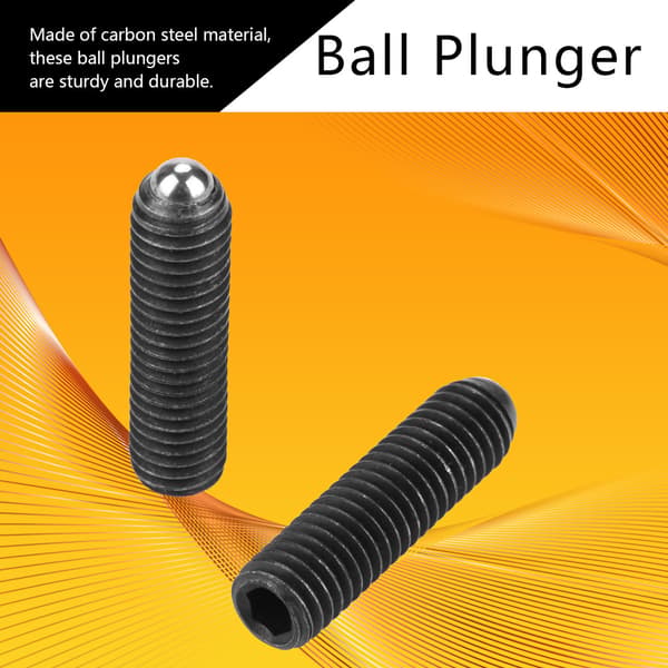 10 stk. M8 Skruegevind Hex Socket Kulstofstål Kugle Fjederstempler Sæt (M8*30)