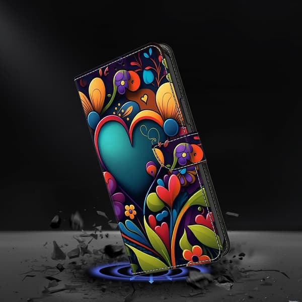 【03】For Samsung Galaxy A52 4G/ 5G/ A52s 5G Case Pattern Print Flip Folio Leather Phone Cov Paint Flower