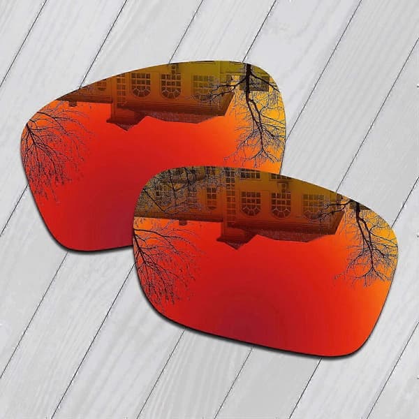 Polariserade ersättningslinser för Oakley Sylas solglasögon OO9448 reptåliga Fire Red-Polarized