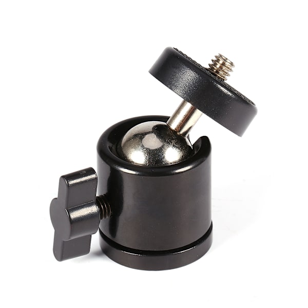 Ny 360° Mini Kuglehoved Beslag Montering Til 1/4\" Kamera Stativ & 3/8\" Flash Holder