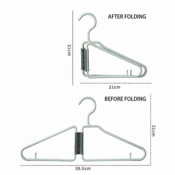 Pladsbesparende foldbare bøjler til tøj, skridsikkert bærbart design til hjemmebrug og rejser Random Color 4pcs