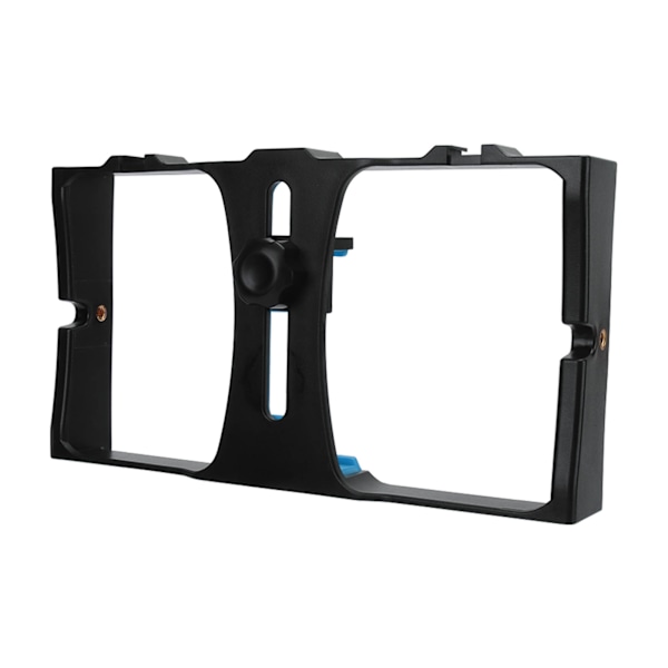 Telefon Video Kamera Cage ABS Bærbar Håndholdt Smartphone Video Stabilisator Rig til Livestreaming Vlog Blå
