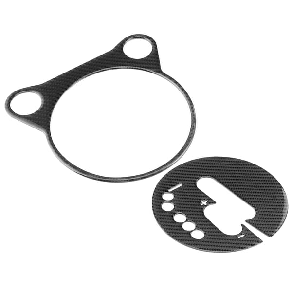 2 st Kolfiber Interiör Växelspak Panel Cover Bilmodifiering Passar Nissan 370Z Z34 2009‑2020 Vänsterstyrd LHD