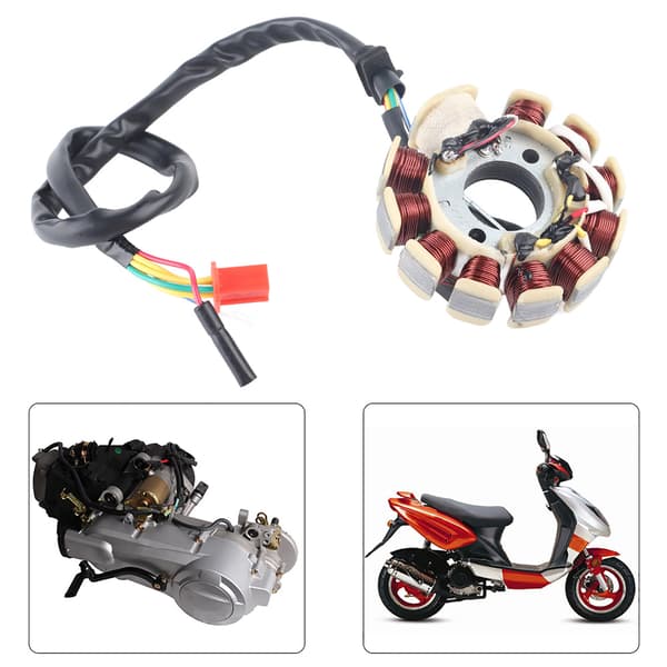 Generator Stator med 11 Pole Spoler til 150cc GY6 Scooter Motorer