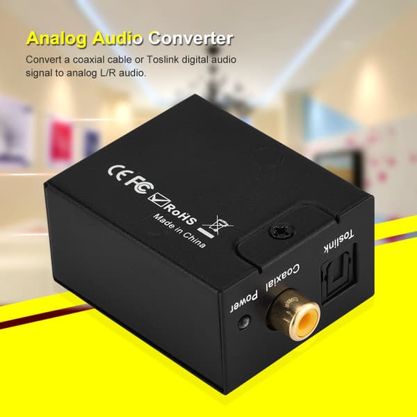 Digital Analog Ljudomvandlare Optisk Fiber till Analog Digital Ljudavkodning