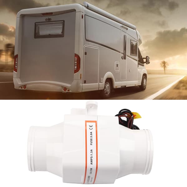 3 tommer Inline Marine Lænse Luftblæser Støjsvag Stærk Ventilationsventilator til Yacht Båd RV (24V)