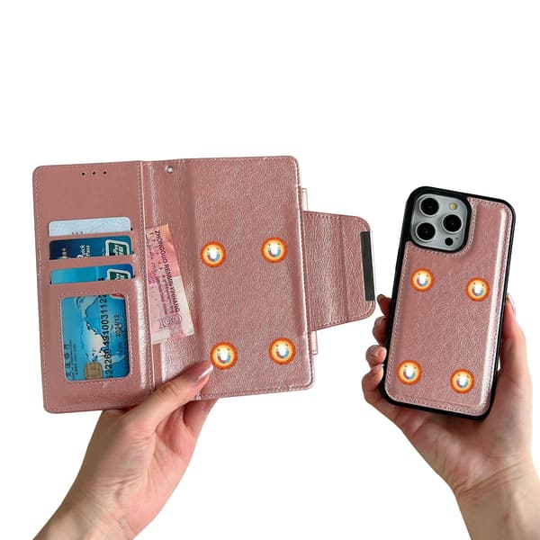 【03】iPhone 13 Pro Max - 2i1 Magnetcover / Etui - Rose Gold 85