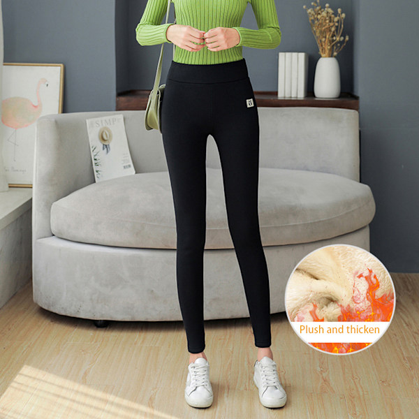 Vinter Damer Tykke Cashmere Uld Leggings Vindtætte Vinter Varme Elastiske Leggings Bukser Fleeceforede Tykke Strømpebukser