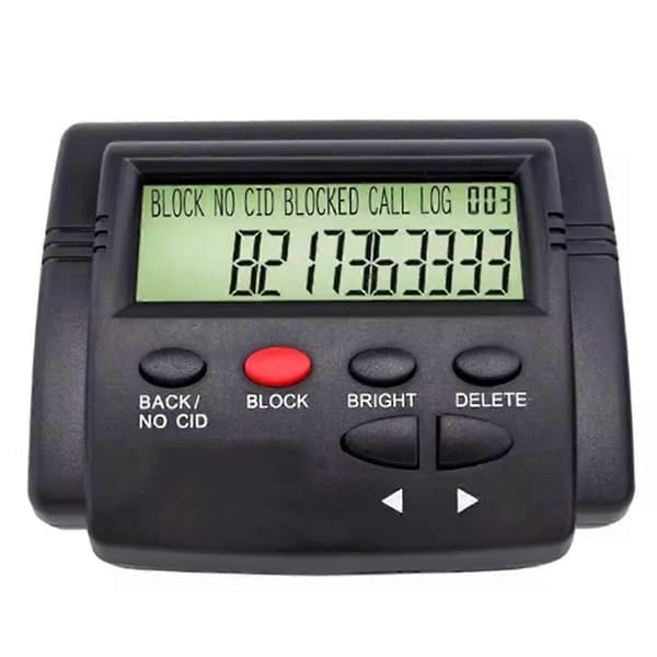 【03】Thll Blocker Telefon til fastnettelefoner 2000 nummerviser blokerer uønskede robocalls Nu Black