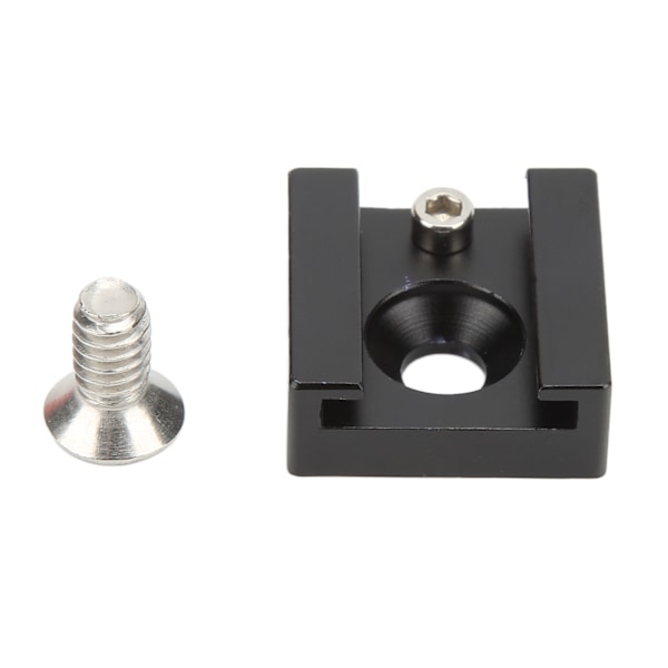 Cold Shoe Mount Adapter med 1/4in skrue til kamerabur lommelygte monitor mikrofon