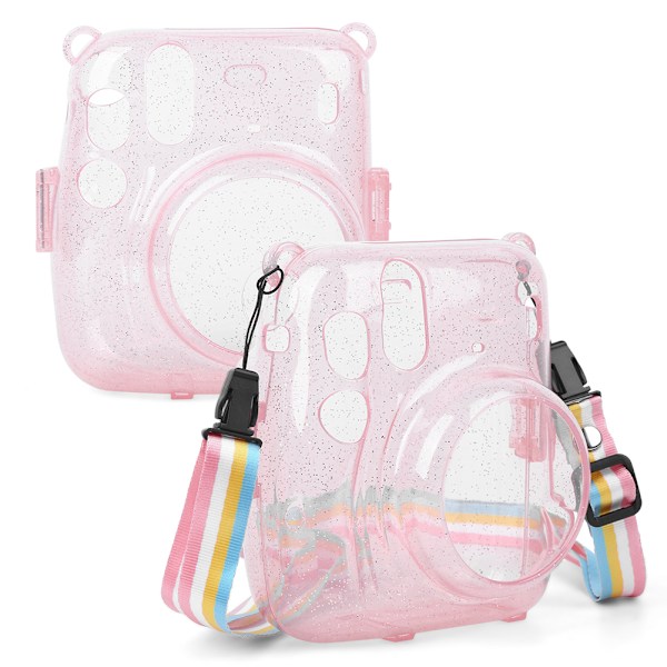 PVC Kamerabeskyttelsesetui Skal Ridsefast Anti-fald til Instant Kamera mini11 (pink)