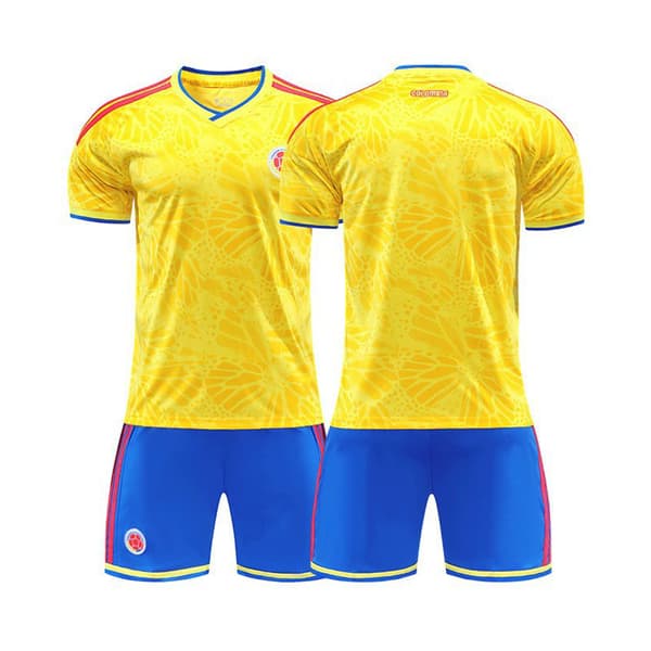 2026 Colombia Hemmefotbollströja Set Ungdomsfotbollströja Shorts Set S S