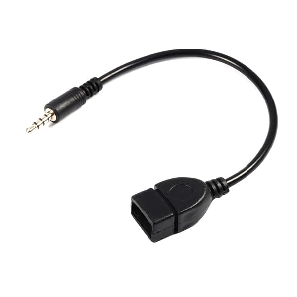 Konverter Adapterkabel 3,5 mm Han Audio AUX-stik til USB 2.0 Type A Hun OTG