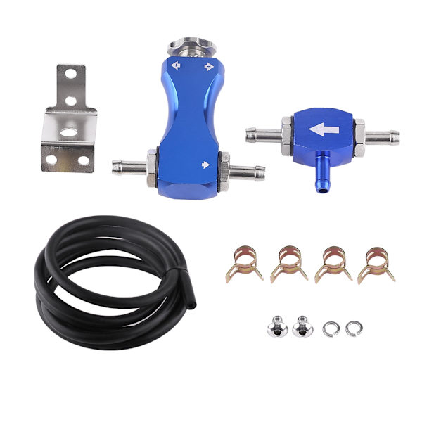 Justerbart manuelt turbo boost controller kit bypass ventil til høj motor effektivitet blå