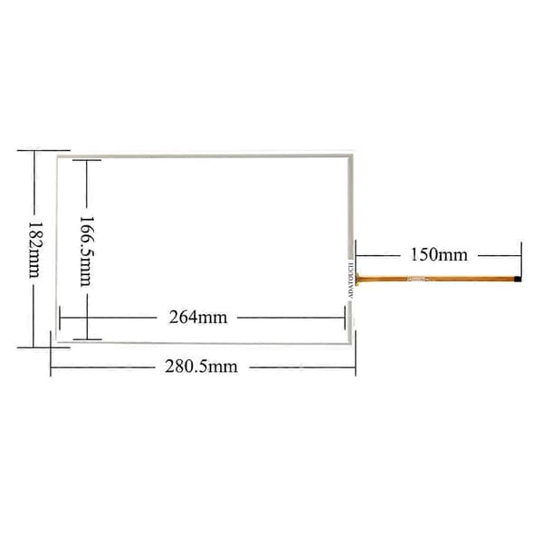 12-tommer touchskærmspanelglas digitizer med overlay til 6Av2124-0Mc01-0Ax0 Tp1200 Comfort Touch