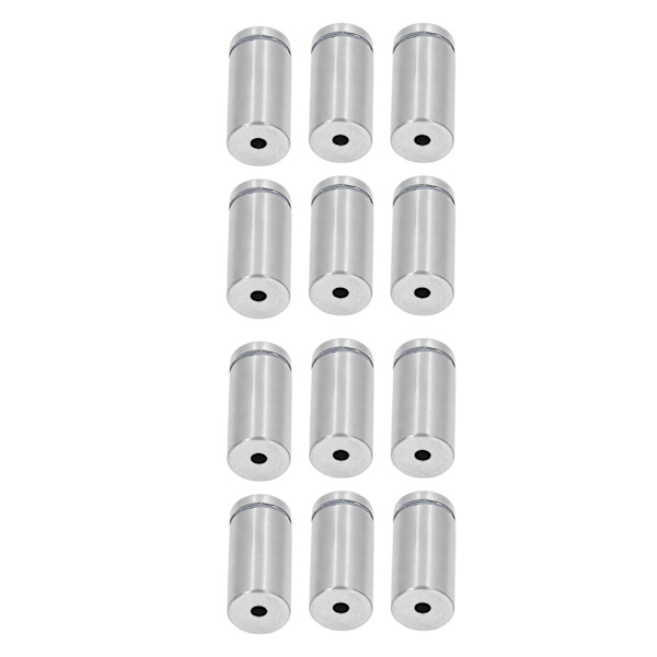 12 stk. afstandsskruer rustfrit stål vægskilt reklame hardware søm til akryl 19x40mm