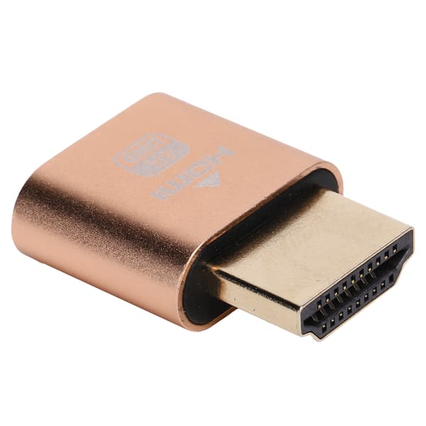 Teräväpiirto Multimedia Interface Dummy Plug HotSwappable 4K Näyttöemulaattori (Kulta)