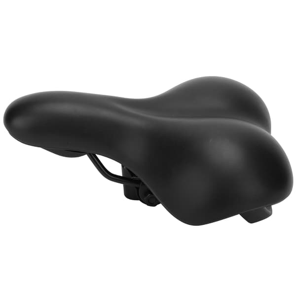 Ergonomisk PU-læder sæde til mountainbike med støddæmpning - Sort