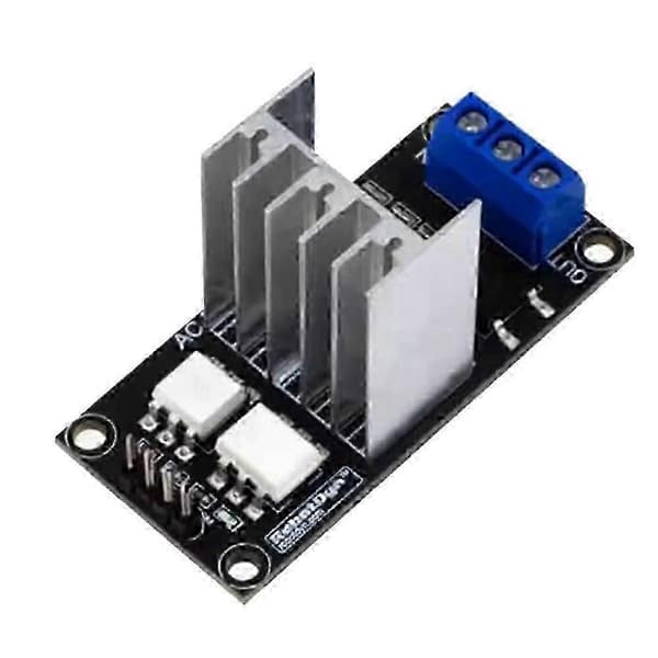 AC-dæmpningsmodul, 1 kanal, 3,3V/5V logik, lys- og motorstyring, 8A 400V, sort ABS