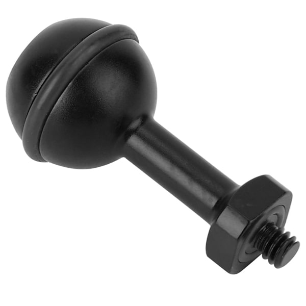 Dykkerbeslag Action Kamera Kuglehoved Base Fyld Lys Holder Mount 1/4' Skrue (sort)