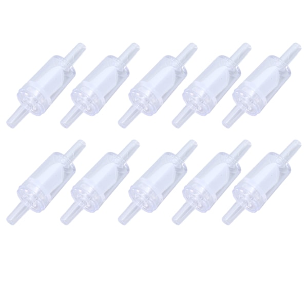 10 st Backventil 4mm PP Luftpump Akvarium 1 Vägs Vattenstopp Backventil för Akvarium Vit