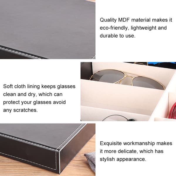 Delikat 8 Gitre Brilleboks Solbrille Organizer Brille Display Opbevaringsetuier
