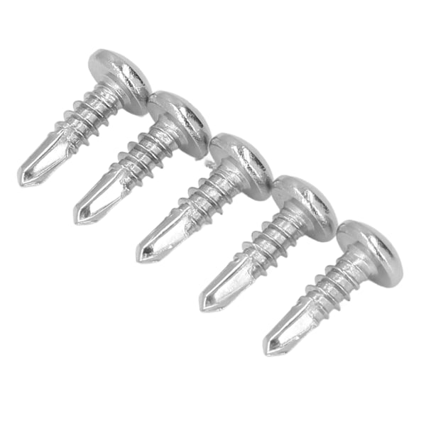 200 stk. rundhoved selvborende skrue 304 rustfrit stål 4,8x16mm boreskruer til gør-det-selv-håndværk