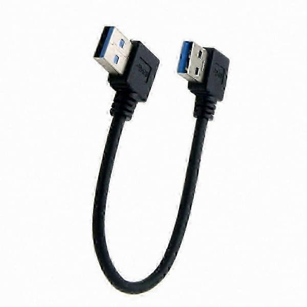 USB 3.0 Type A Han til Han Kabel med Fleksible 90 Graders Vinklede Stik -N 0.5m