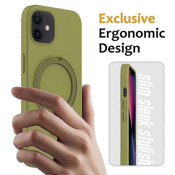 【03】Magnetic Case for iPhone 11 with Ring Stand PC+Silicone, Drop-proof Phone Case Sti Style K