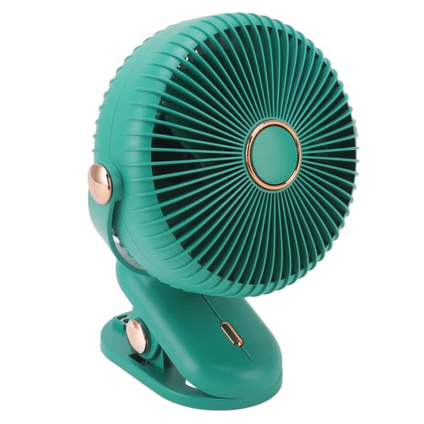 Bordklemmeventilator 3 Vindhastigheder Sikkert Design Kompakt Bærbar Skrivebordsventilator Klemmeventilator til Hjemmet Kollegium Klapvogn Grøn